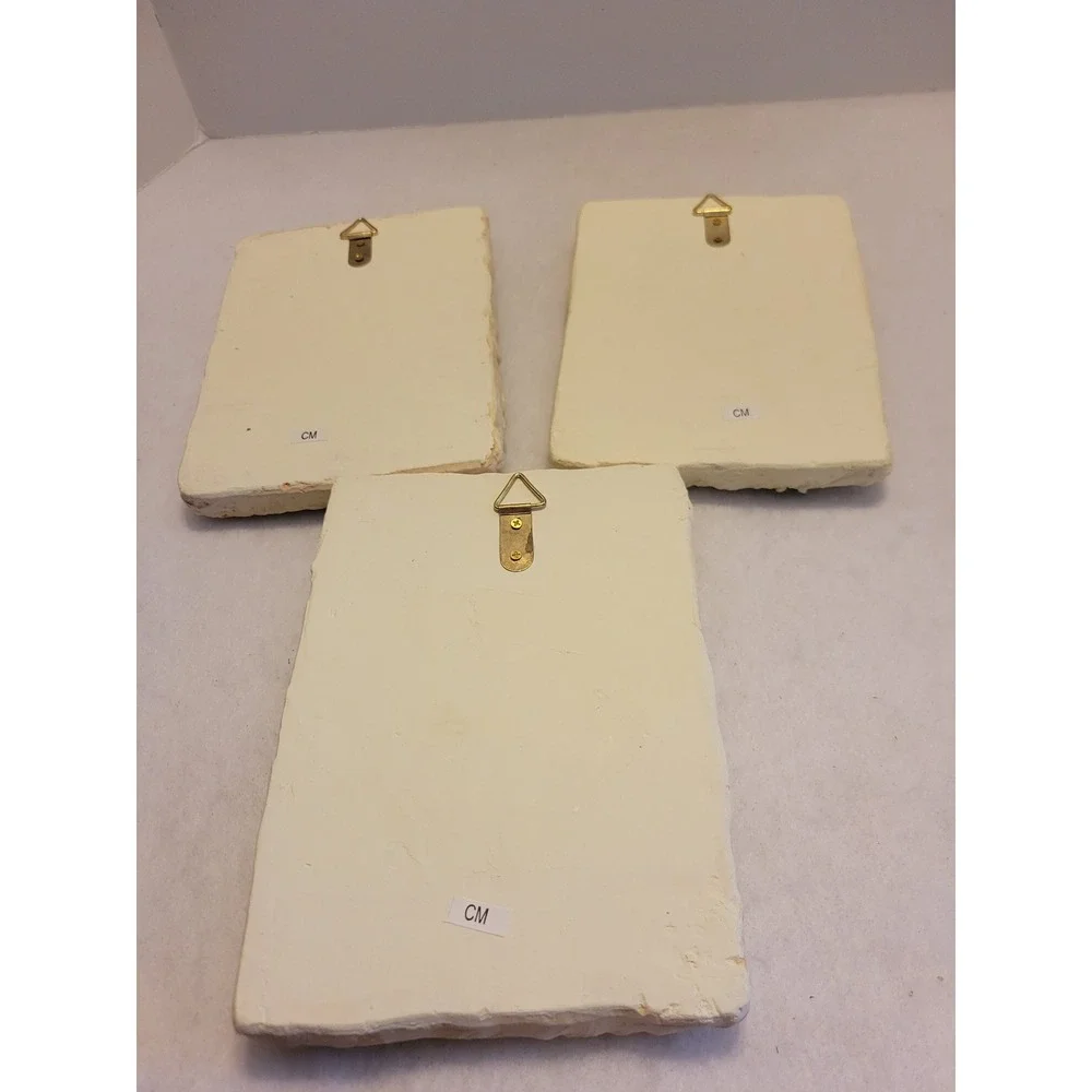 Avon Hummingbird Wall Plaques Set of 3 Vintage Farmhouse Nature Decor Multicolor